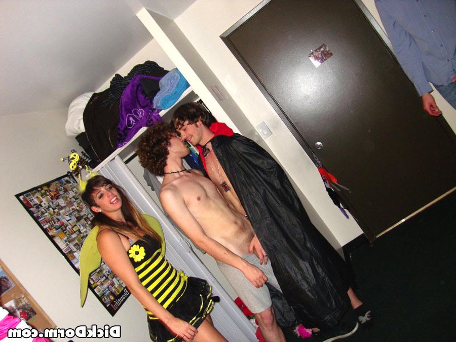 16P Horny fucking dudes play a crank on their horny gay roommate jerking off in the 