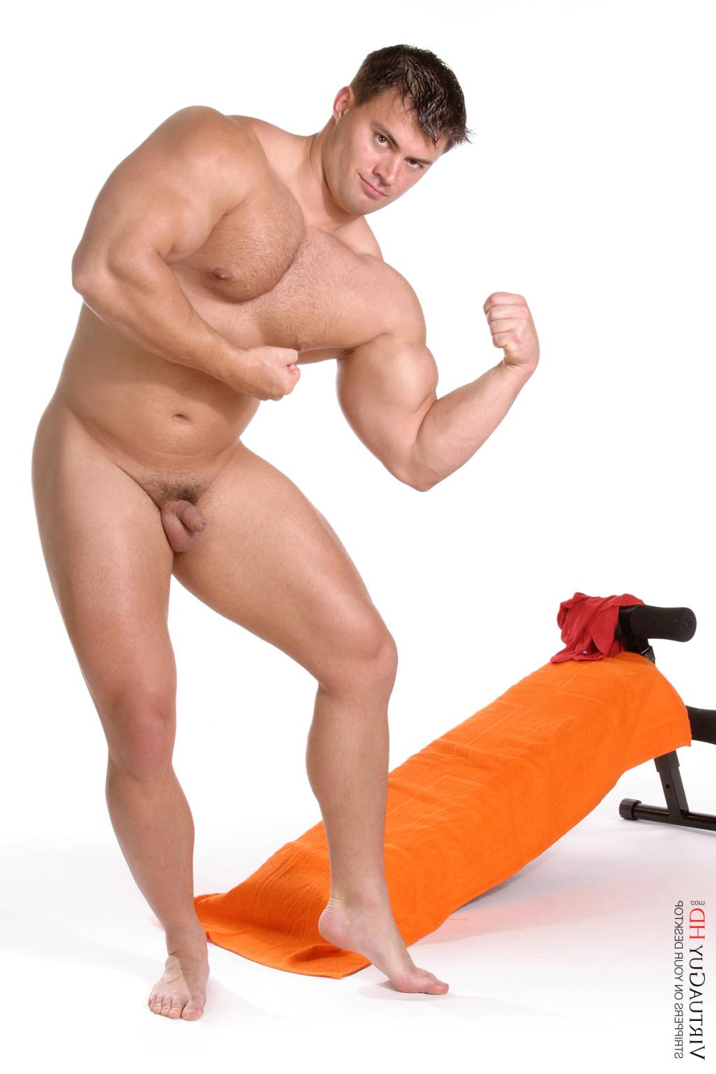 15P Handsome guy showing his muscles and dick