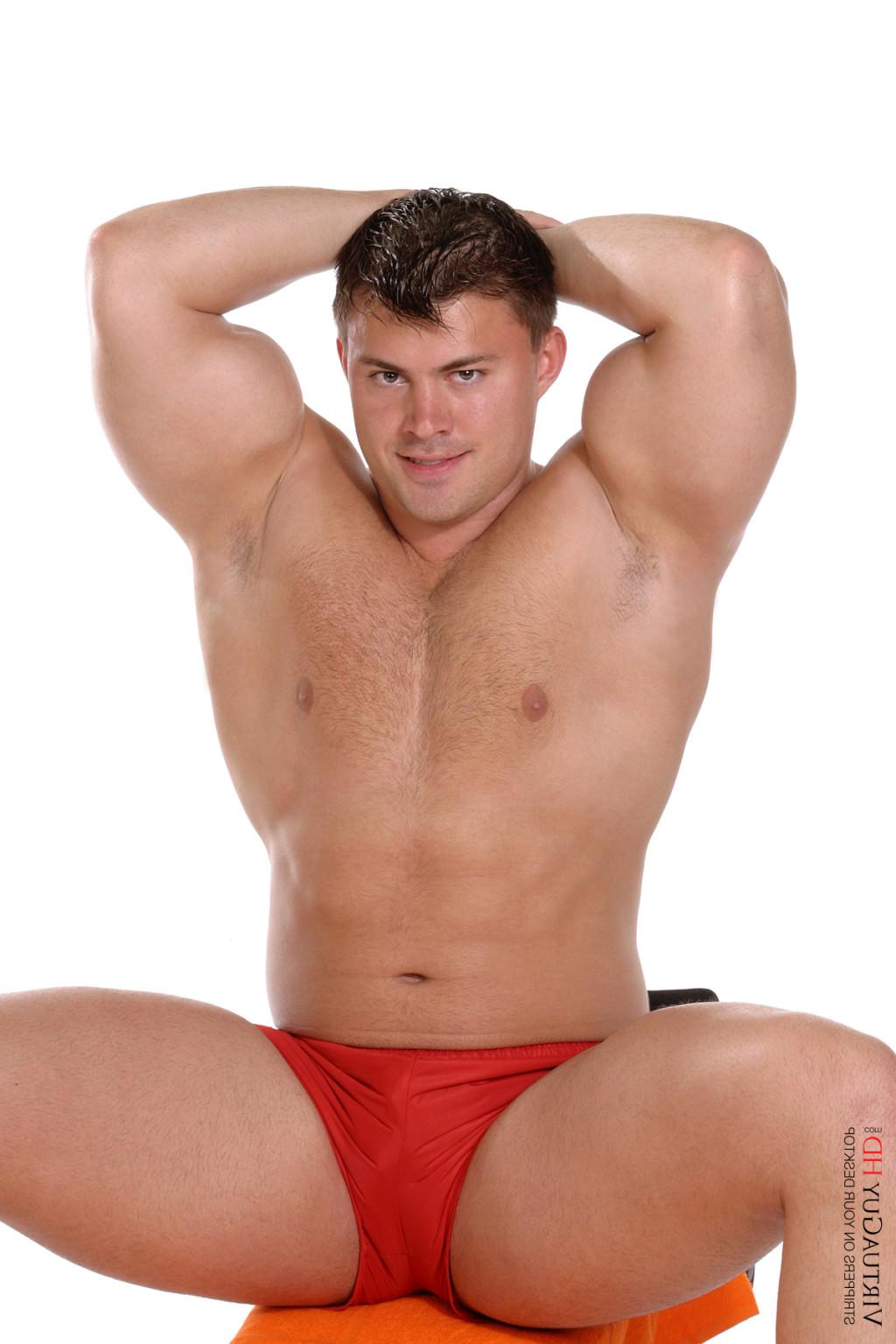15P Handsome guy showing his muscles and dick