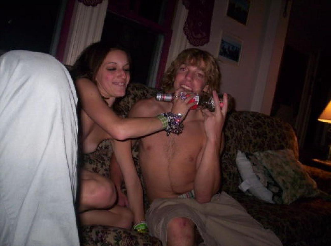 15P Teen chicks getting wasted and nasty during sleepover