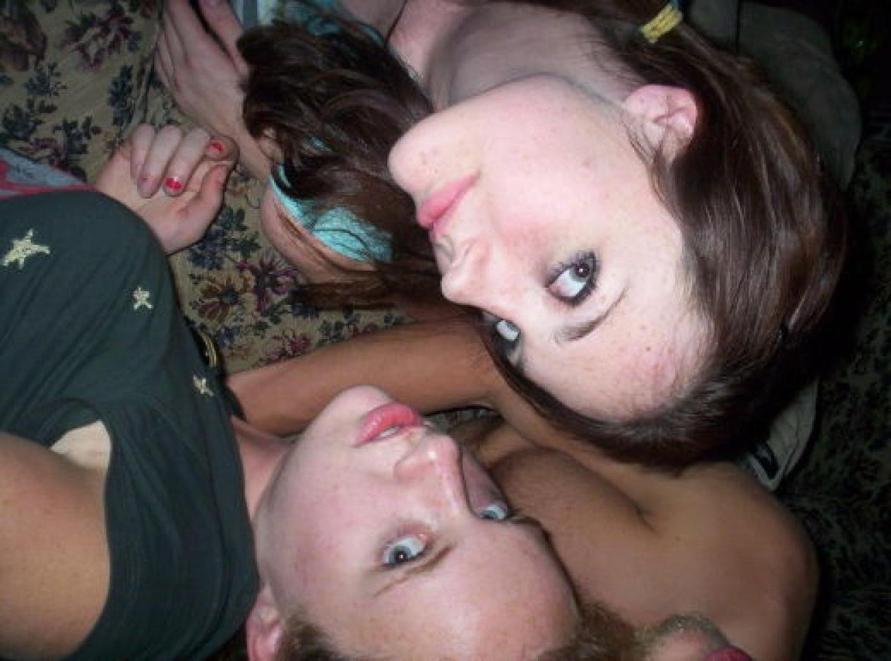 15P Teen chicks getting wasted and nasty during sleepover