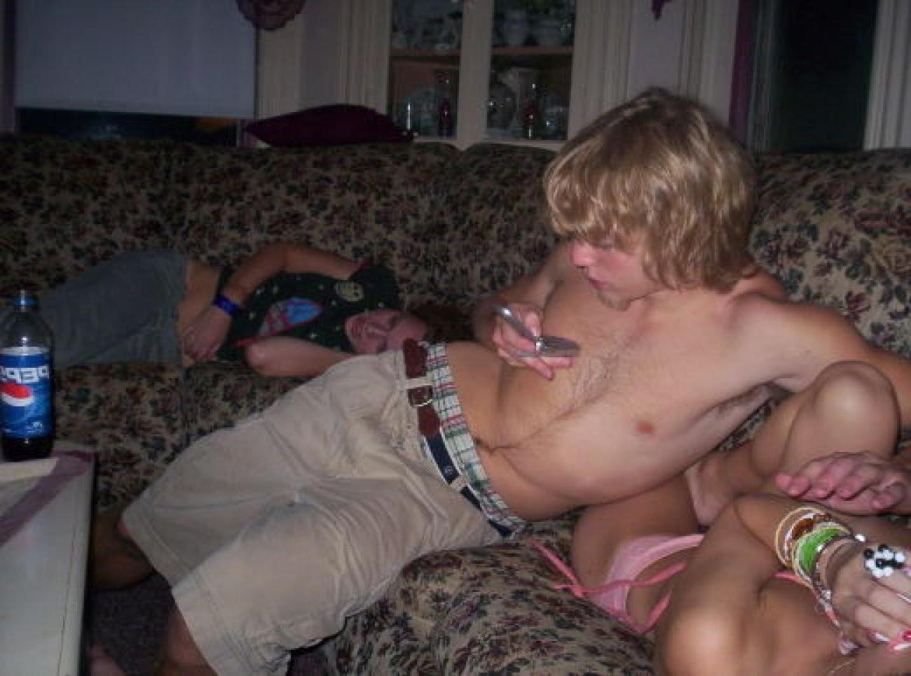 15P Teen chicks getting wasted and nasty during sleepover