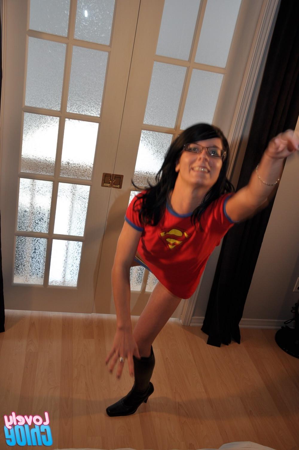 16P Skinny teen in glasses