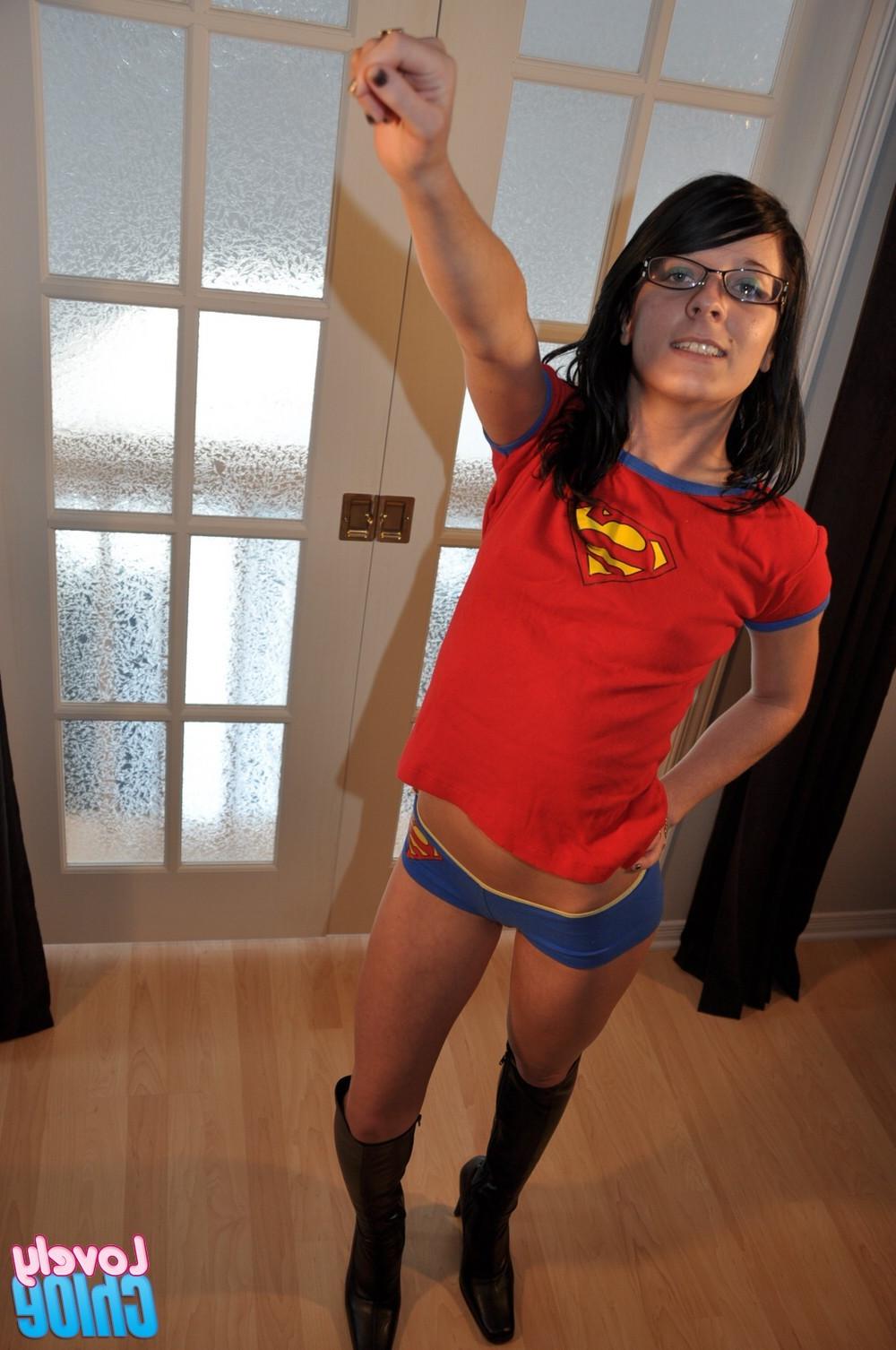 16P Skinny teen in glasses