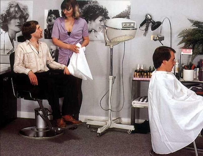 16P Female retro barber fucking her two clients