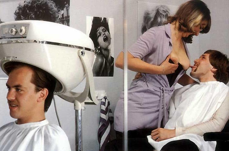 16P Female retro barber fucking her two clients