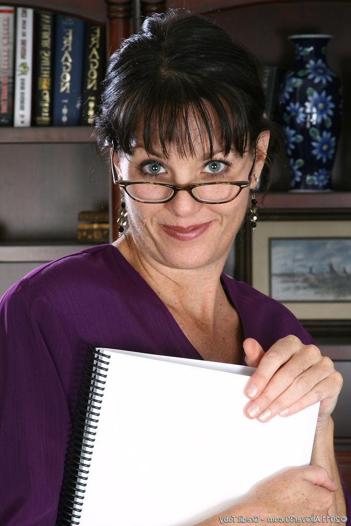 15P Office MILF Sydney plays with her juicy pussy