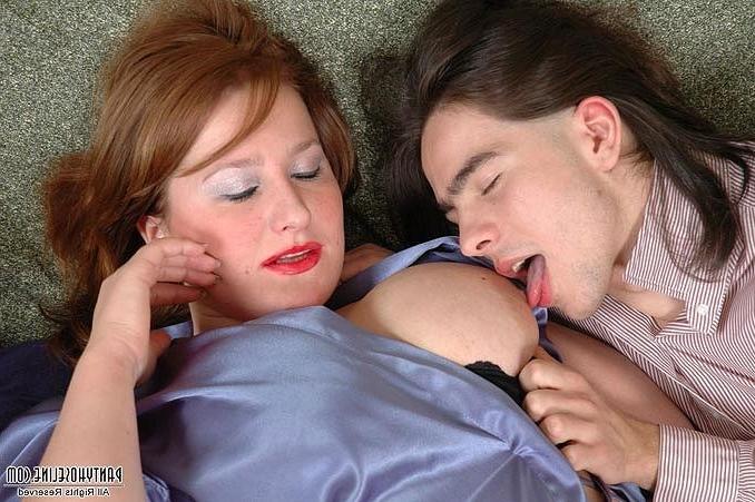 20P Brunette mature in pantyhose sucks cock and gets fucked