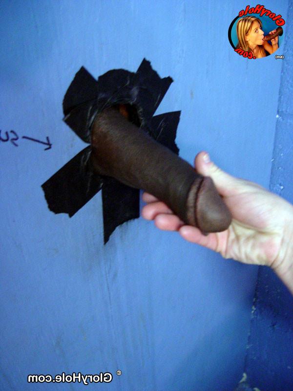 15P Teenie sucks cock through a gloryhole