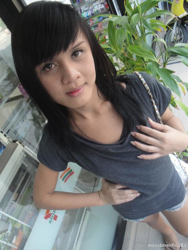 15P Cute Ladyboy Girlfriend Exposing Her Perky Tits And Tiny Shemale Cock