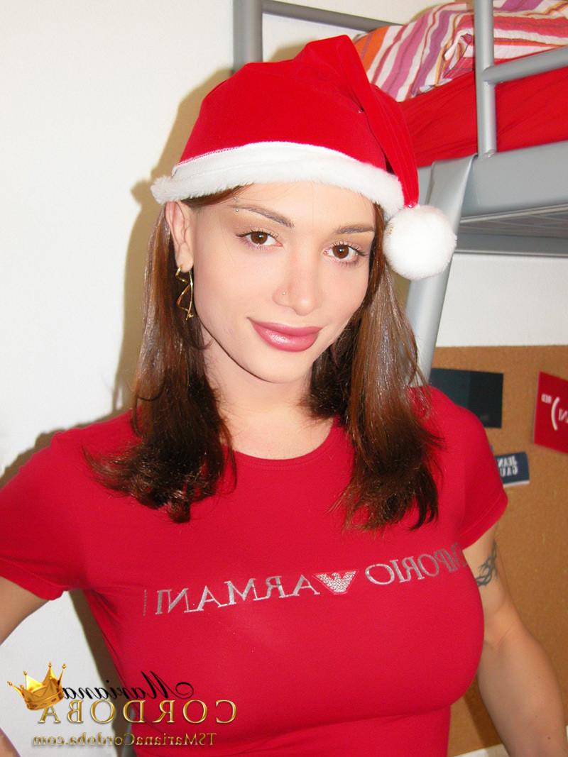 12P Merry Christmas bitches now drop to your knee's and suck this monster shemale co