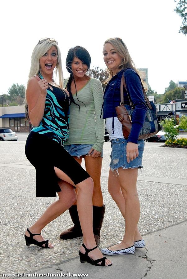 15P Horny Lesbians play around with their wet cunts and huge racks