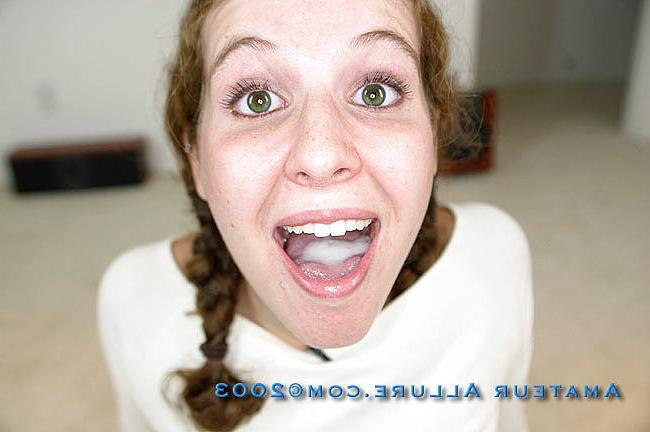 15P Pig tail girlie gets her tongue covered in goo