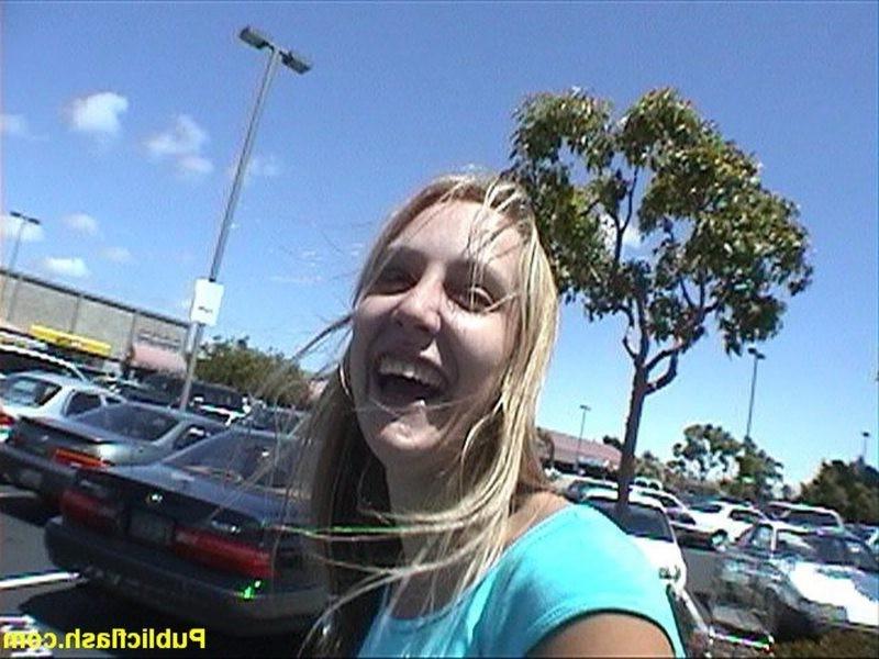 16P Kinky dildo in pussy play in public on a truck bed
