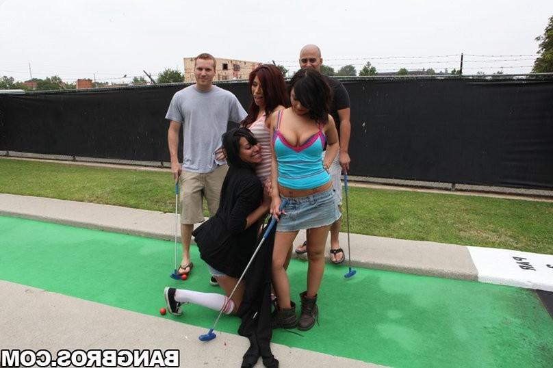 16P Halie James and her horny friends on a cock hunt