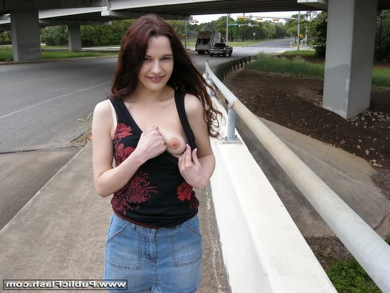 16P Nerdy flasher exposing lil tits and pantyless upskirts in public