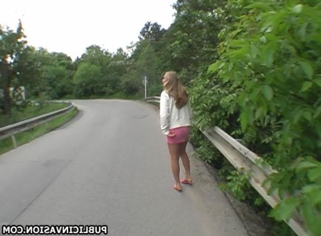 16P a chick who loves being naked in public goes one step further