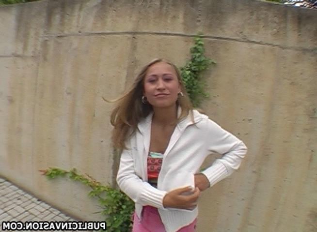 16P a chick who loves being naked in public goes one step further