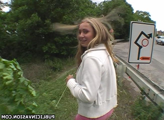 16P a chick who loves being naked in public goes one step further