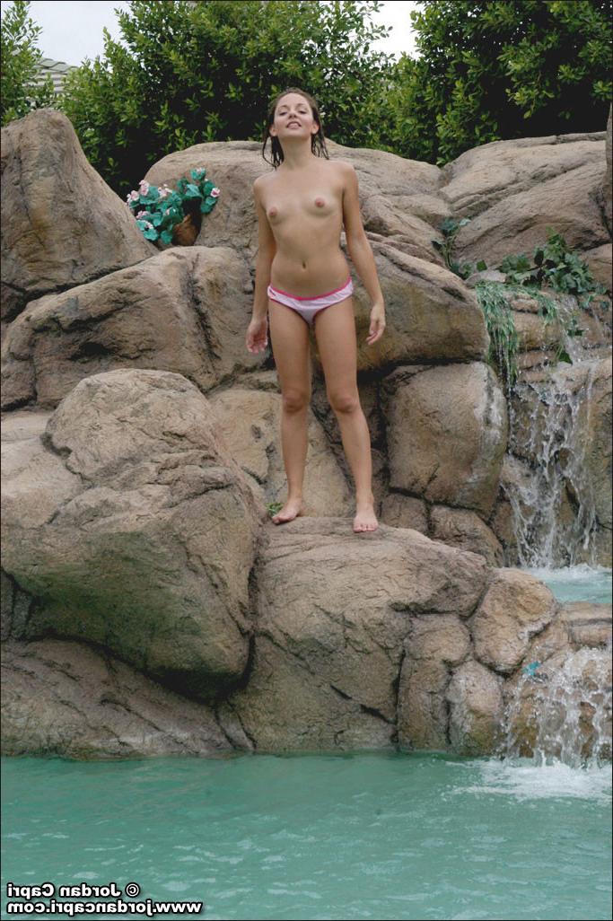 16P delicious teen jordan capri is diving topless outdoor