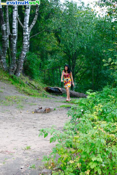 15P Nasty ho got busted urinating right into the lake