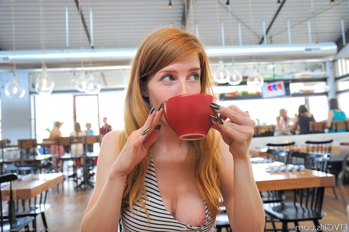15P Horny pale skin redhead teen Bethany showing her sweet ass in public1