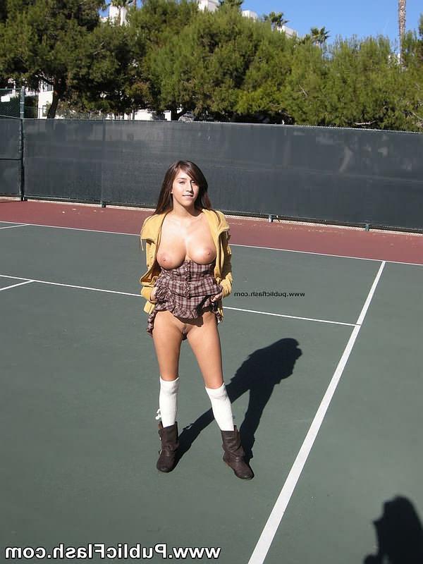 16P Lil chick tricked into flashing big tits in public