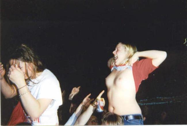 16P Assorted amateur teens showing their tits in public