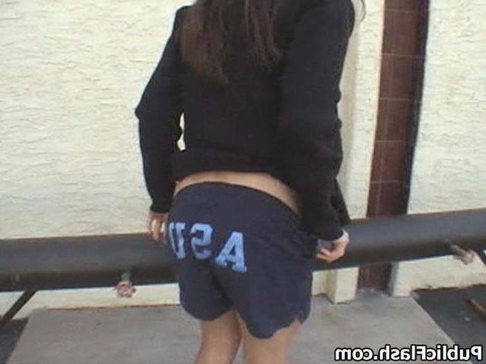 16P Shy Lil Chick Talked Into Flashing Her Private Bits in Public