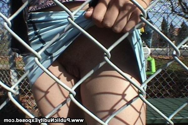 15P naughty latina college chick flashing in public