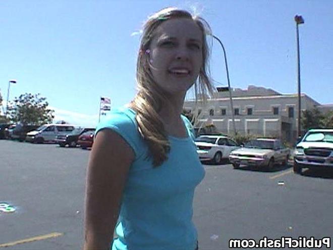 16P Parking Lot Upskirt FlasherNot Wearing Panties in Public