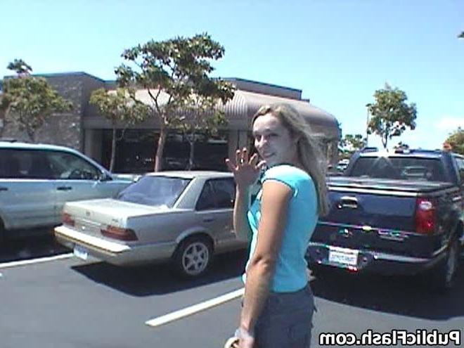 16P Parking Lot Upskirt FlasherNot Wearing Panties in Public