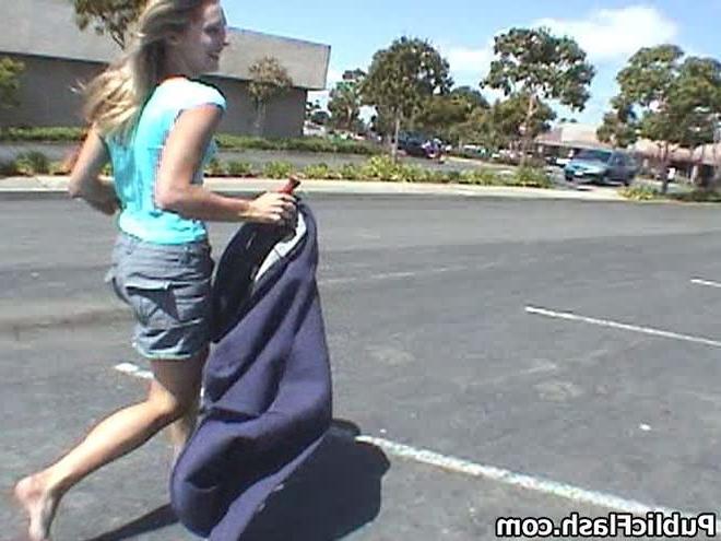16P Parking Lot Upskirt FlasherNot Wearing Panties in Public