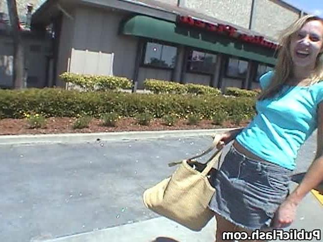 16P Parking Lot Upskirt FlasherNot Wearing Panties in Public