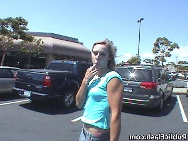 16P Parking Lot Upskirt FlasherNot Wearing Panties in Public