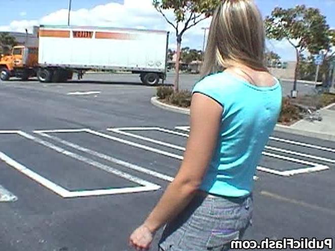 16P Parking Lot Upskirt FlasherNot Wearing Panties in Public