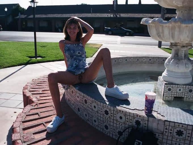 16P Pantyless and Braless Flashing Outdoors in Public