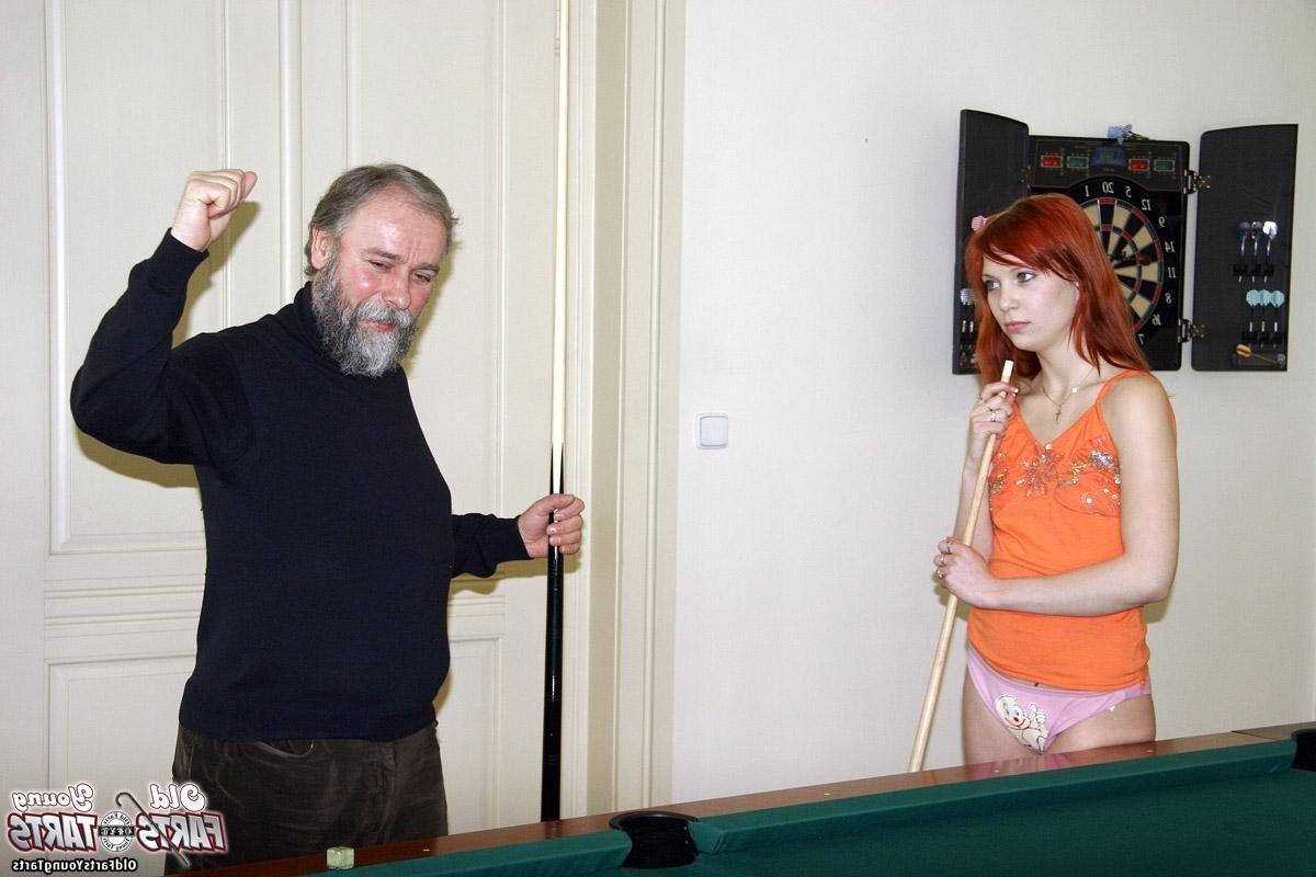 11P Senior wins pool and earns a tight pussy to fuck