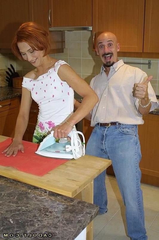 16P Cock hungry redhead bride sucking and fucking