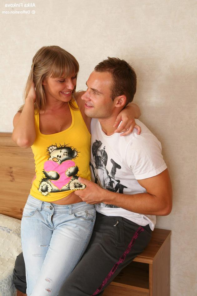 16P Barely legal Russian teen virgin with big tits gets fucked for her first time