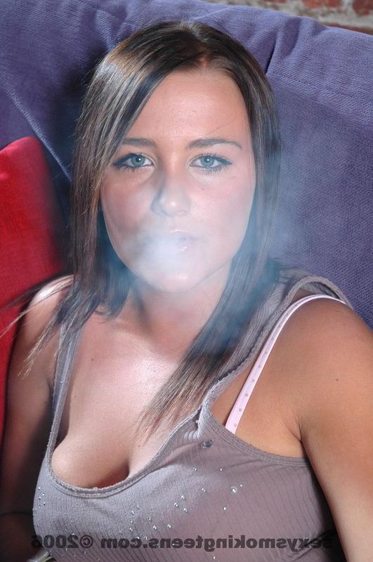 15P Naughty teen inhaling deep on her cigarette