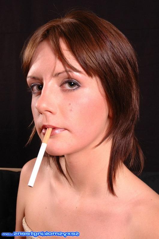 15P Pretty 18 yr old teen drags deep on her cigarette