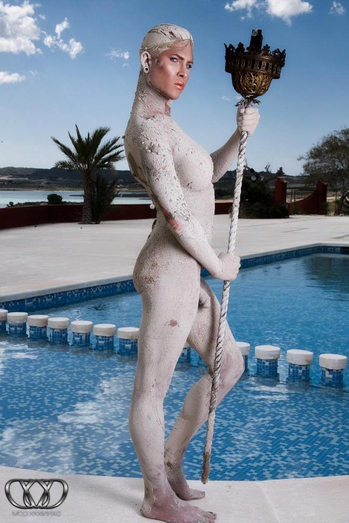 12P TS superstar Danni Daniels covered in mud