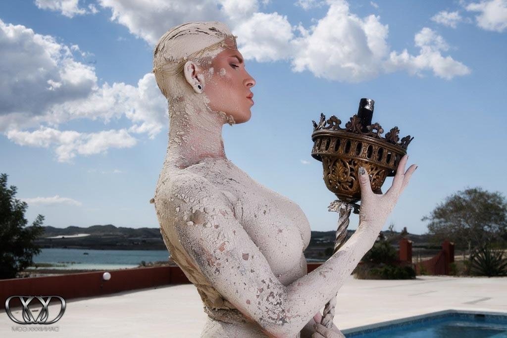 12P TS superstar Danni Daniels covered in mud