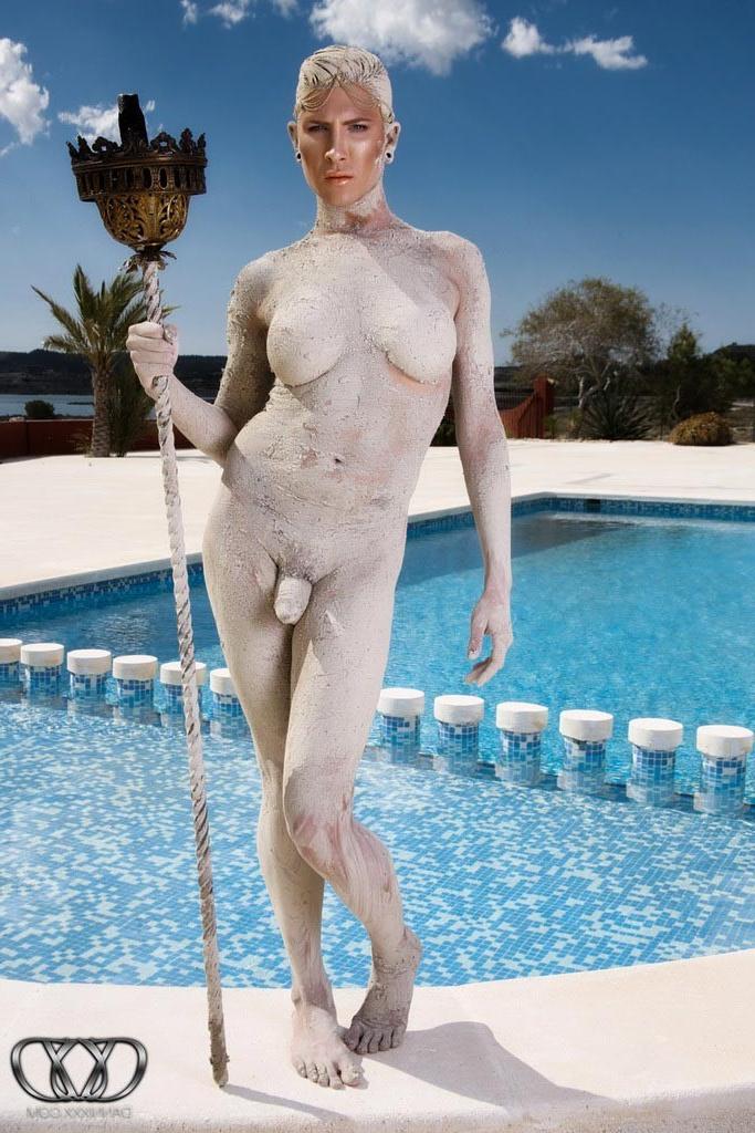 12P TS superstar Danni Daniels covered in mud