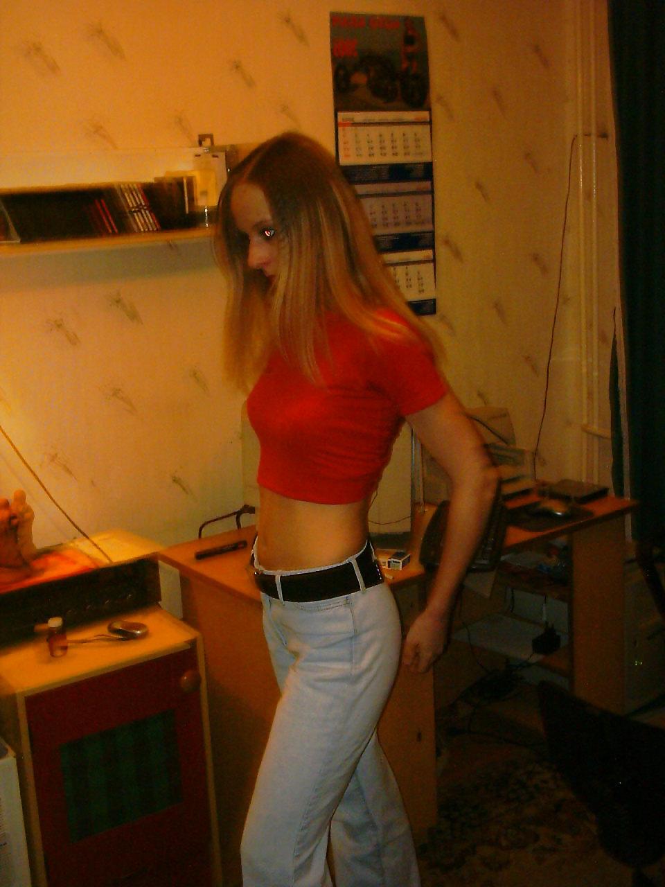 15P Cute blonde skinny slut
