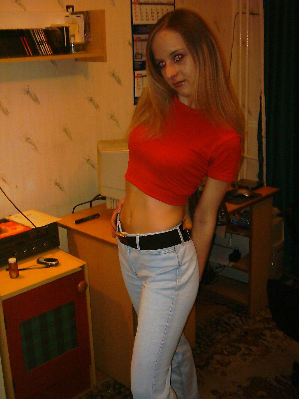 15P Cute blonde skinny slut