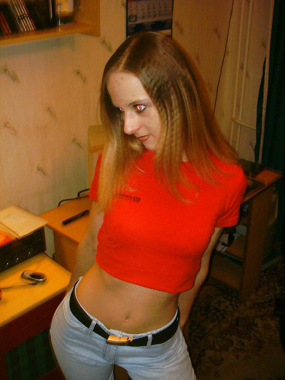 15P Cute blonde skinny slut