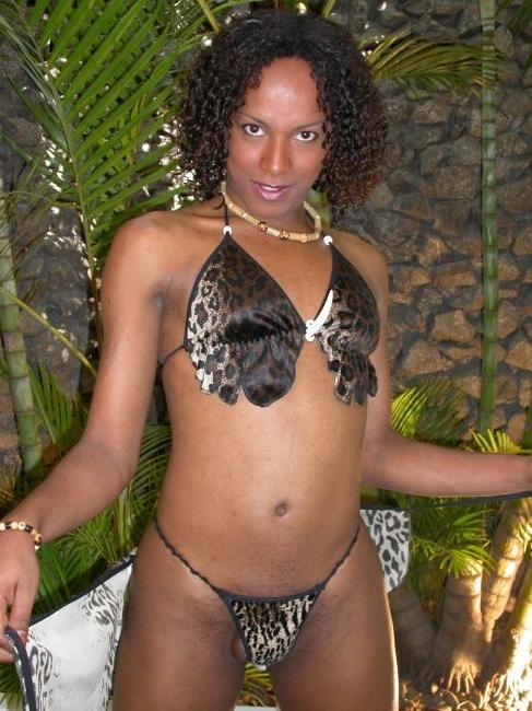 16P Tiny Tit Tranny In Bikini Smiles And Gets Undressed