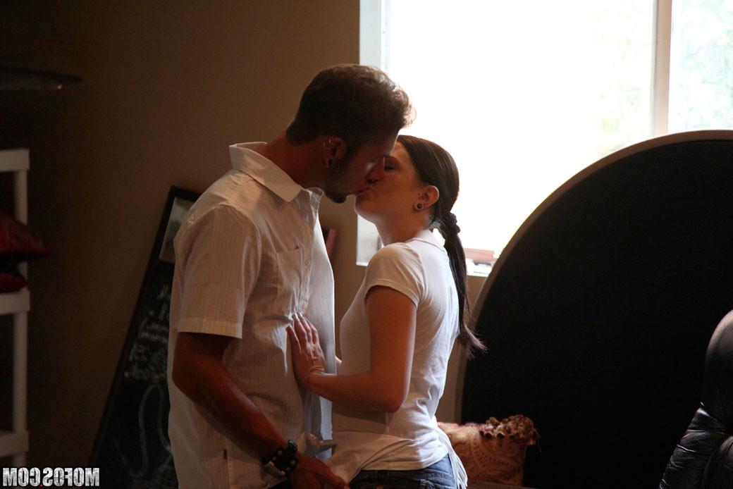 15P Cute brunette chick being spied while fucks a hard cock